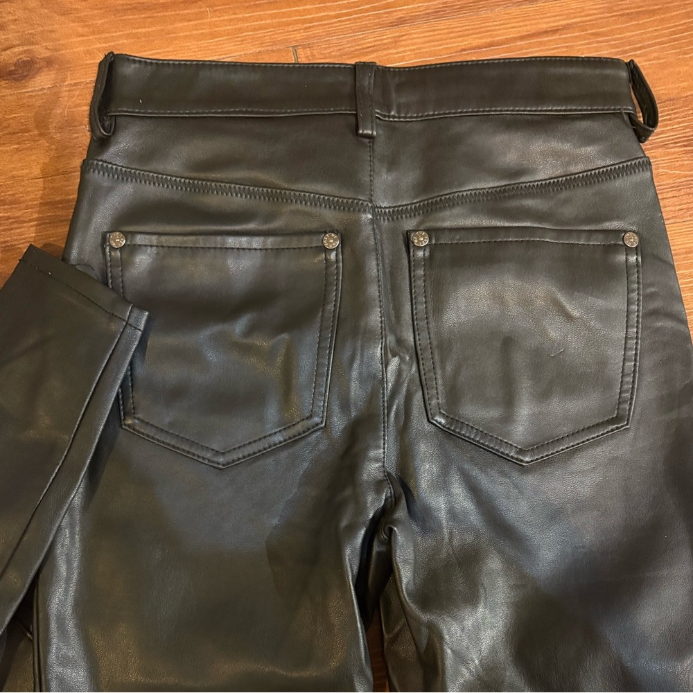 Free People Faux Leather Skinny Pants - Picture 4 of 16